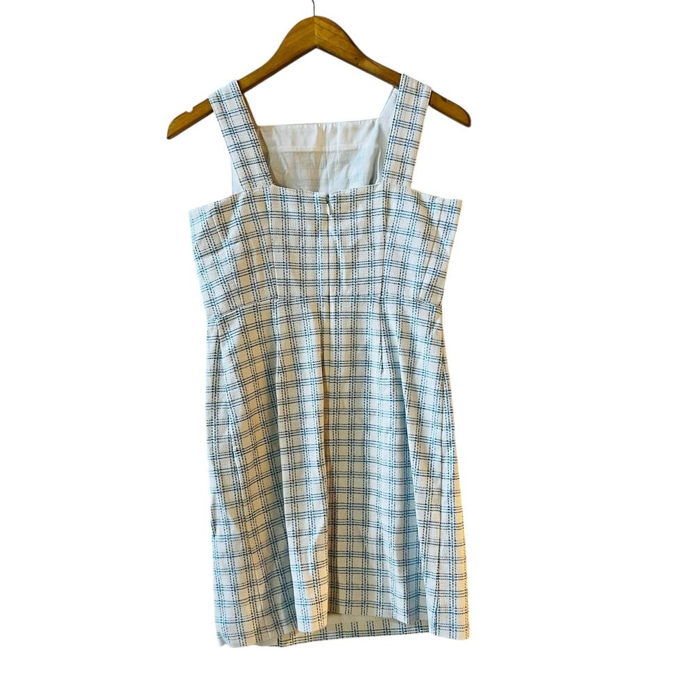 Ann Raylor Plaid High Square Neck Sleeveless Sheath Dress Size 0 Petite NWT - Picture 3 of 9